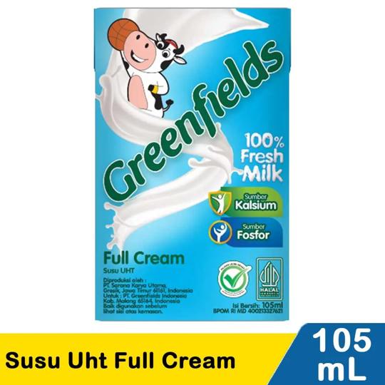 Gambar Greenfields Susu UHT 105 ml / Susu Anak / Greenfield Full Cream Stroberi Coklat / Susu Kotak Kecil - Greenfield FULL CREAM 105ML dari Baby Carnival undefined Tokopedia