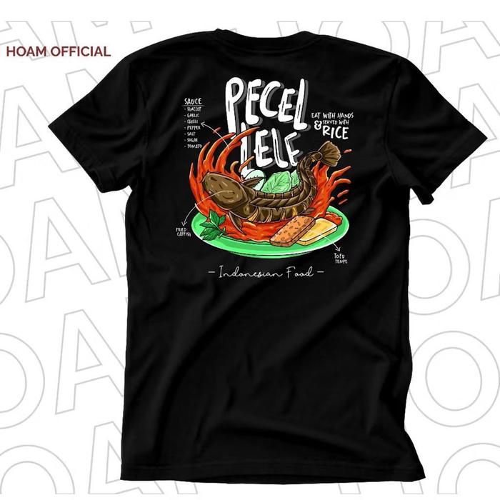 Gambar KAOS TSHIRT KATA KATA PECEL LELE - Hitam, S dari DuniaSablon undefined Tokopedia
