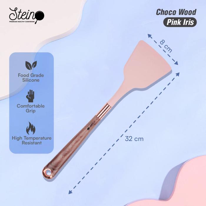 Gambar STEIN Sutil Spatula Masak Silikon - stein Silicon ORIGINAL - PINK IRIS WOOD dari Hscanderson undefined Tokopedia