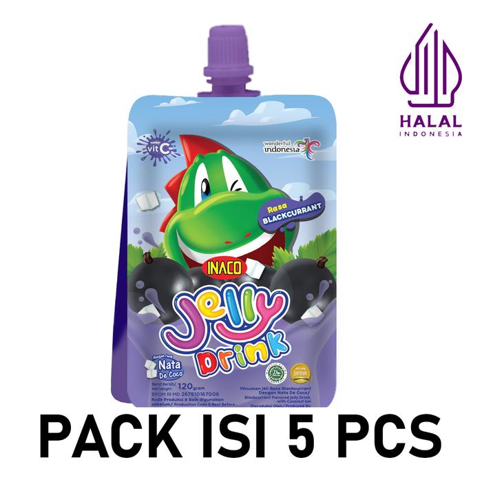 Gambar [PACK ISI 5] Minuman Inaco Jelly Drink Rasa Blackcurrant Stroberi Mangga 120gr Jeli Food Puding Melon Pudding - Blackcurrant dari TishTash Snacks undefined Tokopedia