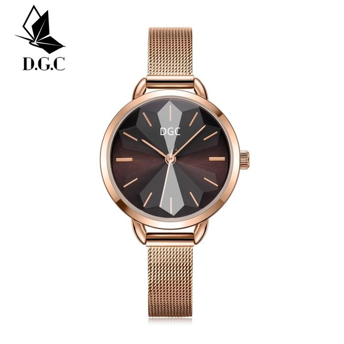 Gambar DGC W474 Jam Tangan Wanita Terbaru Analog Original Tali Rantai Stainless steel Dial Bulat Simpel Modern Perempuan COD Watches - Rose Cokelat dari DGC_NEW undefined Tokopedia