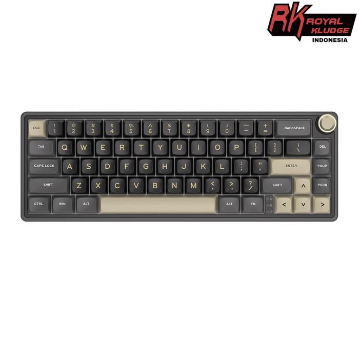 Gambar Royal Kludge RK R65 Knob 65% Gasket Mechanical Keyboard - Phantom, Charteruse dari Royal Kludge Indonesia undefined Tokopedia