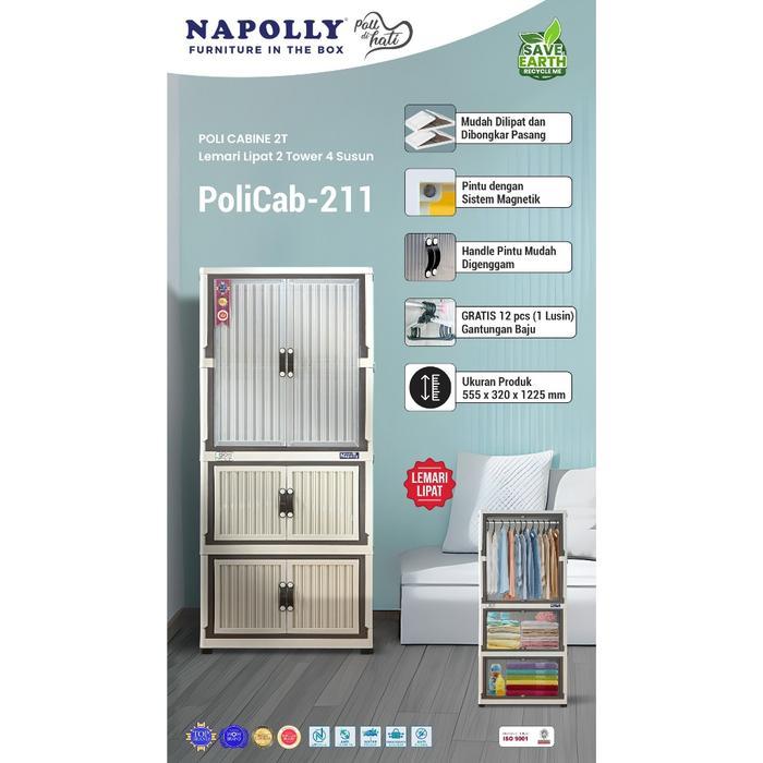 Gambar NAPOLLY POLICABINE LEMARI PAKAIAN PLASTIK LIPAT GANTUNG [NAPOACC] GY - 2-11(SUSUN3) dari PRO99 NEW undefined Tokopedia