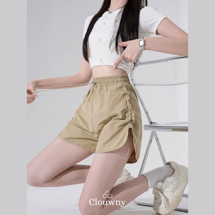 Gambar Clouwny Sherina Short Pants Celana Pendek Wanita Premium Cotton Santai Katun Linen Casual Hitam Cewek Dewasa - Khaki dari CLOUWNY undefined Tokopedia