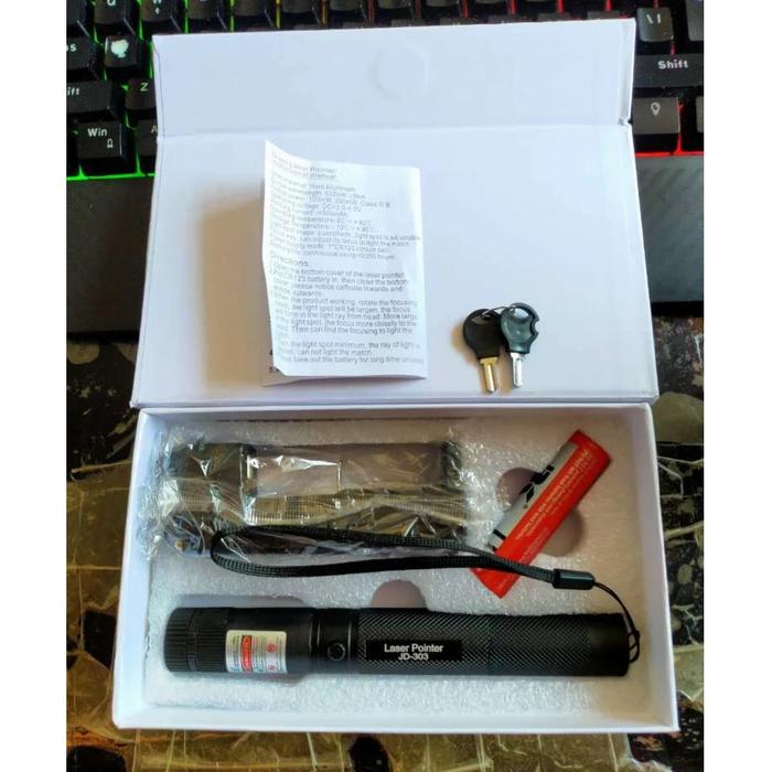 Gambar Laser Penunjuk Pointer Hijau Jarak Jauh / Green Laser Pointer - 1 SET + PEKING DUS dari Beauty&Love Store undefined Tokopedia