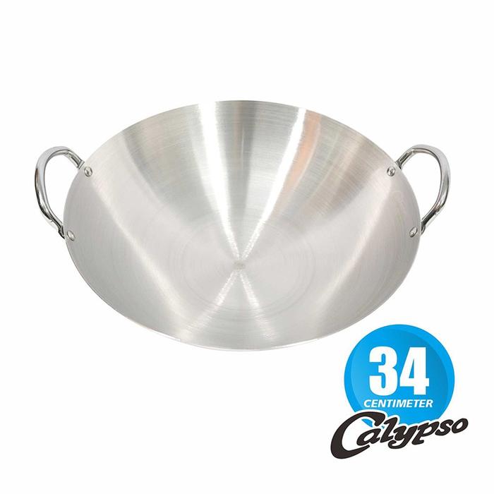 Gambar Calypso Kuali34CM  Wajan Penggorengan Gagang Stainless Steel - 34 CM dari pamosroom undefined Tokopedia