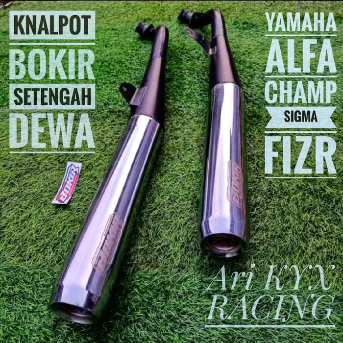 Gambar Knalpot BOKIR SETENGAH DEWA Yamaha Alfa Champ, Sigma, FizR Bobokan Nuklir - Footstep Ori dari KYX Racing undefined Tokopedia