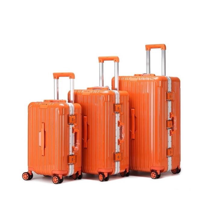 Gambar HANKE HK082 Koper Kabin Bagasi Pesawat Anti Pecah TSA Lock Model Kulkas - Orange, 28 Inch dari GROSIR TAS KOPER JAKARTA undefined Tokopedia