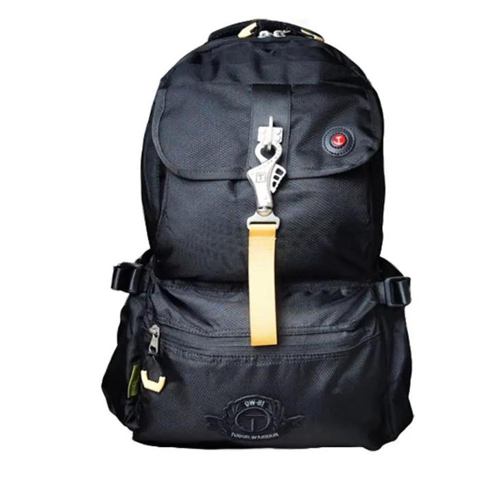 Gambar TAS RANSEL PRIA/WANITA TOUGH WARRIOR 5678 IMPORT ANTI AIR (Waterproof) Backpack Canvas Sekolah Kanvas - Hitam dari SHINE BAGS. undefined Tokopedia