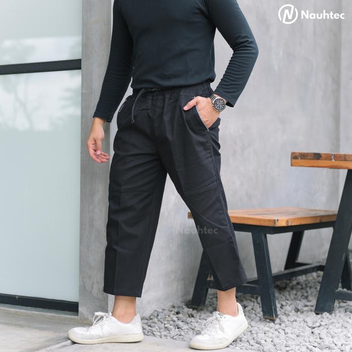 Gambar Nauhtec Celana Sirwal Dewasa Stoper Flag Katun Twill Stretch Beli Lokal Celana Panjang Pria Ankle Pant Casual Chino Formal - Hitam, M dari Nauhtec undefined Tokopedia