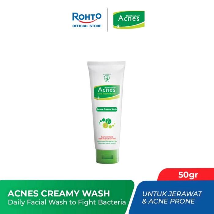 Gambar Acnes Creamy Wash 50 gr & 100 gr untuk Jerawat dan Acne Prone - 50 gr dari blivbeautystore undefined Tokopedia