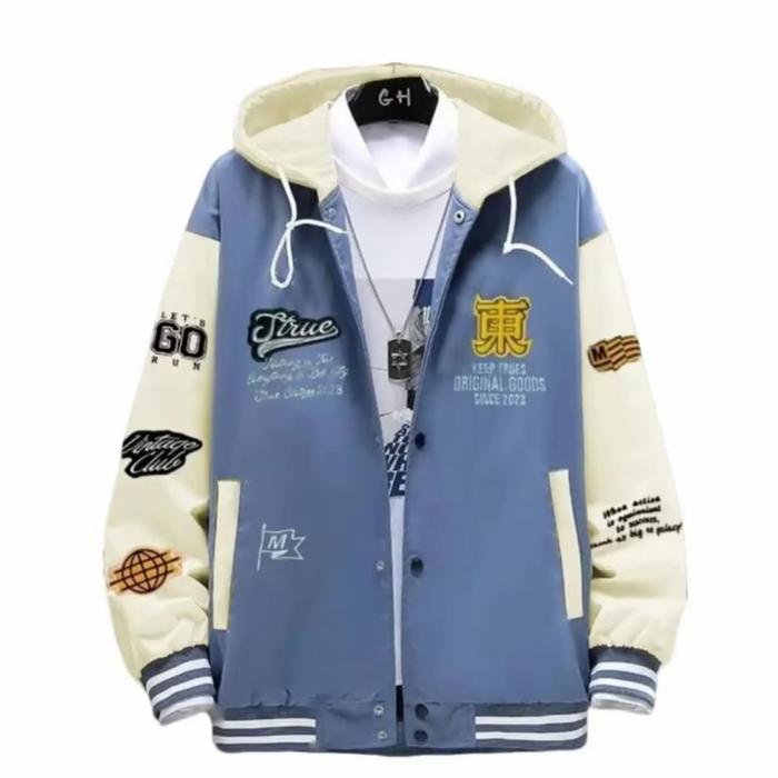 Gambar Jaket Hoodie Dinda Varsity Baseball Pria & Wanita Full Bordir Bahan Katun Tebal Termurah - Biru denim, Dewasa M dari CLOTHING MADE FASHION undefined Tokopedia