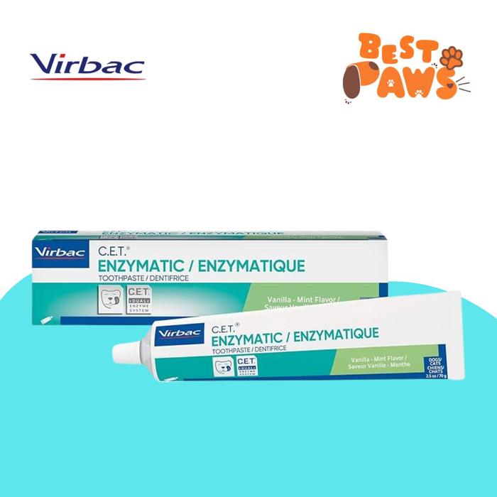 Gambar Virbac C.E.T. Enzymatic Toothpaste for Dogs and Cats - 2,5 Oz 70 Gram, Vanilla & Beef Flavor - vanilla flavor - 70 gram dari Best Paws undefined Tokopedia