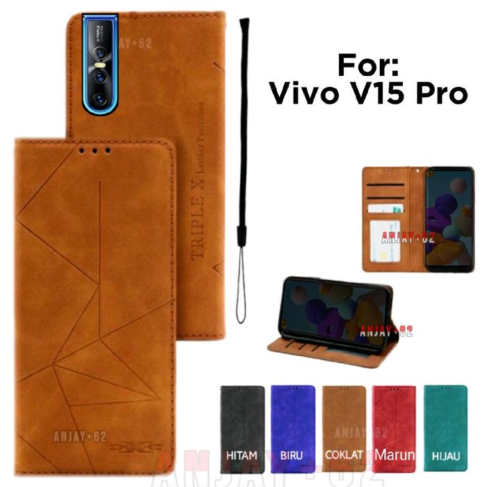 Phone Case Vivo V15 Pro Flip Cover Leather Flip Kulit V19 V15 Pro
