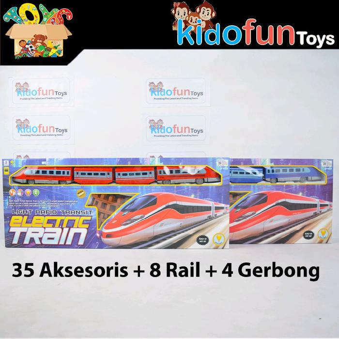 Gambar Mainan Kereta Cepat MRT LRT Electric Train Set 67pcs Rail Track 150cm - Track 90cm dari Kidofun Toys undefined Tokopedia