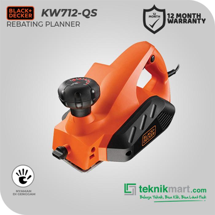 Gambar Black+Decker 650W Rebating Planer Mesin / Ketam Mesin Serut (KW712-QS) - KW712 Only dari Teknikmart undefined Tokopedia