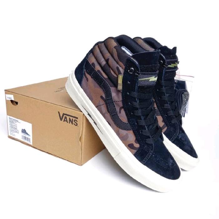 perfectkicks_bdg Sepatu Vans Sk8 Hi Multicam Defcon Black Shoes Hitam 39  di Tokopedia