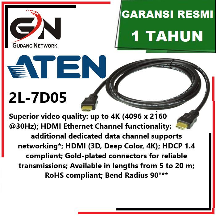 Jual Promo Aten 2L-7D05H M High Speed Hdmi Cable With Ethernet