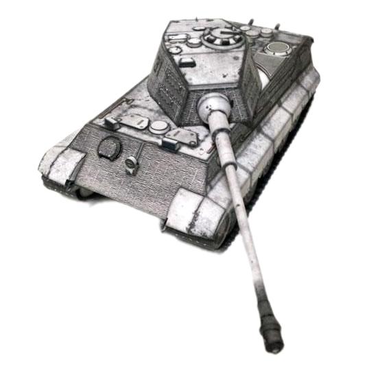 Gambar DIY Papercraft Lembar kertas pola Kendaraan Militer Tank King Tiger II dari dearbestshop undefined Tokopedia