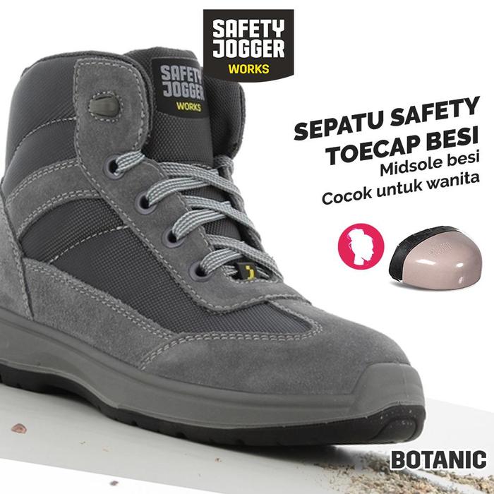 Gambar Sepatu Safety Jogger Botanic Wanita Toecap Besi Midsole Anti-Penetrasi SRC Anti-Statik ESD Tahan Minyak Bahan Bakar Upper Kulit Berkualitas Tinggi - 36 dari Safety Jogger Official undefined Tokopedia