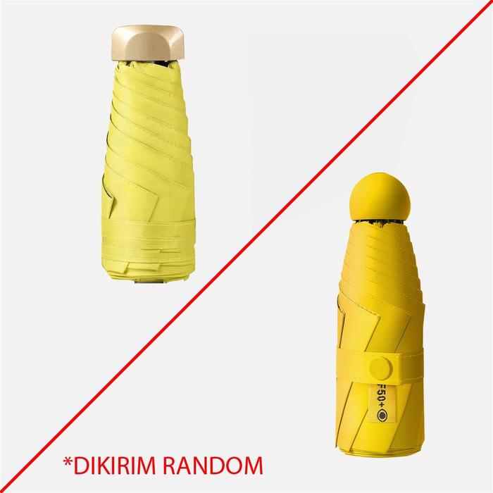 Gambar Payung Lipat MIni Anti UV UPF 50+ Motif Polos Umbrella Ultra Violet - Kuning dari Mynoona Toona undefined Tokopedia
