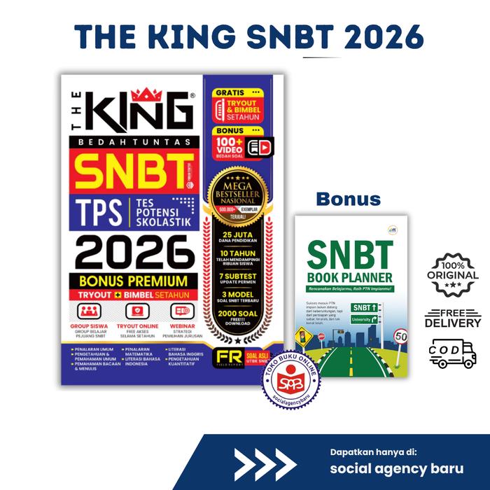Gambar Buku SNBT 2026 - The King Bedah Tuntas TPS SNBT 2O26 Bonus Premium - SNBT 2026 dari Social Agency Baru undefined Tokopedia