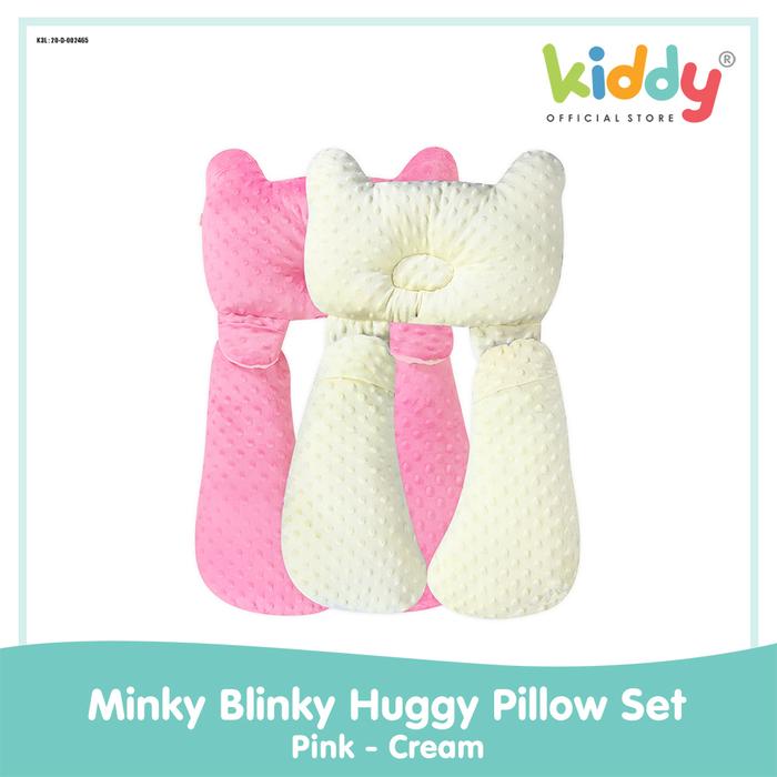 Gambar Kiddy Minky Blinky Huggy Pillow Set / Bantal Bayi 26054 Tidur Perlengkapan - Pink-Cream dari Bayi Kiddy undefined Tokopedia