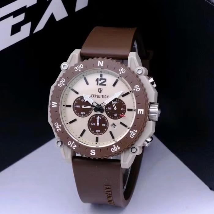 Gambar Jam Tangan Pria Expedition E 3009 E Original - Brown Krem dari Toko Jam Kita undefined Tokopedia