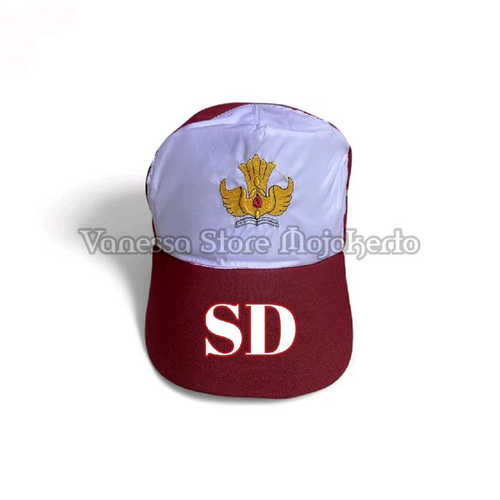 Gambar Topi SD Negeri SMP Pramuka Merah Putih Bordir Perlengkapan Seragam Anak Sekolah - SD dari VANESSA STORE MOJOKERTO undefined Tokopedia