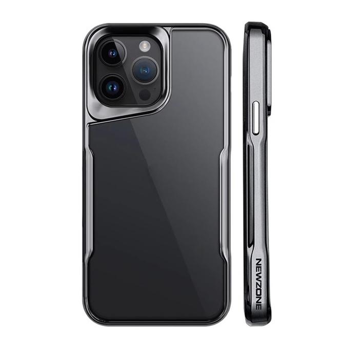 Gambar Luxury Electroplating Border Armour Phone Case for IPhone 15 14 13 12 Pro Max 11 Transparent Plating Shockproof Cover - natural titanium, iphone 13/14 dari Hola Case undefined Tokopedia