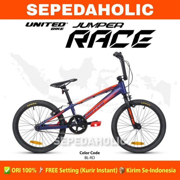 Gambar Sepeda Anak Laki BMX UNITED JUMPER RACE Ukuran 20 Inch Alloy - BL RD dari Renkboy Store undefined Tokopedia