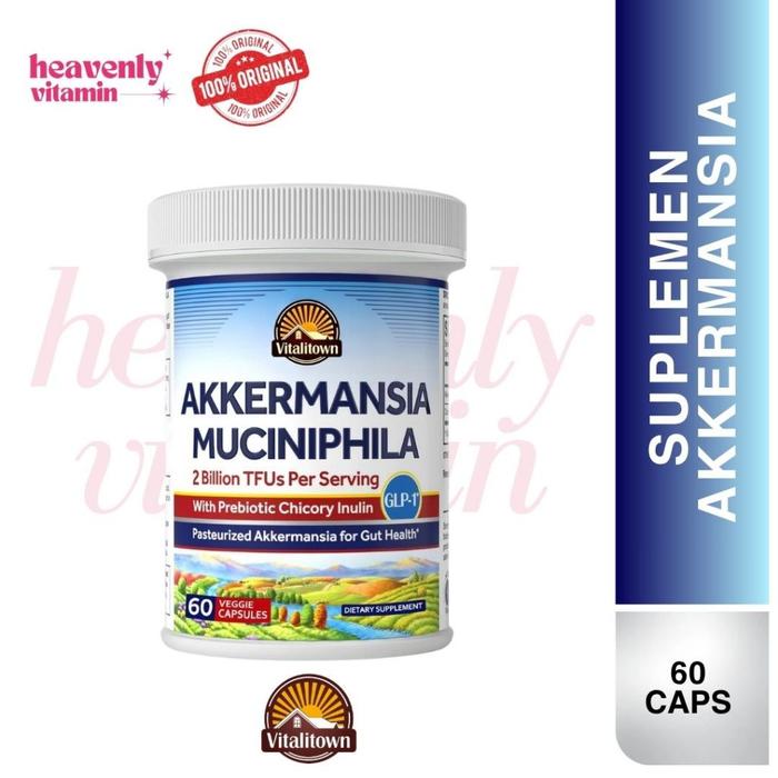 Gambar READY Vitalitown Akkermansia Muciniphila 2 Billion TFU with Prebiotic Chicory Inulin - 60 Veggie Capsules, Non-GMO, Gluten Free dari Planet Fit undefined Tokopedia
