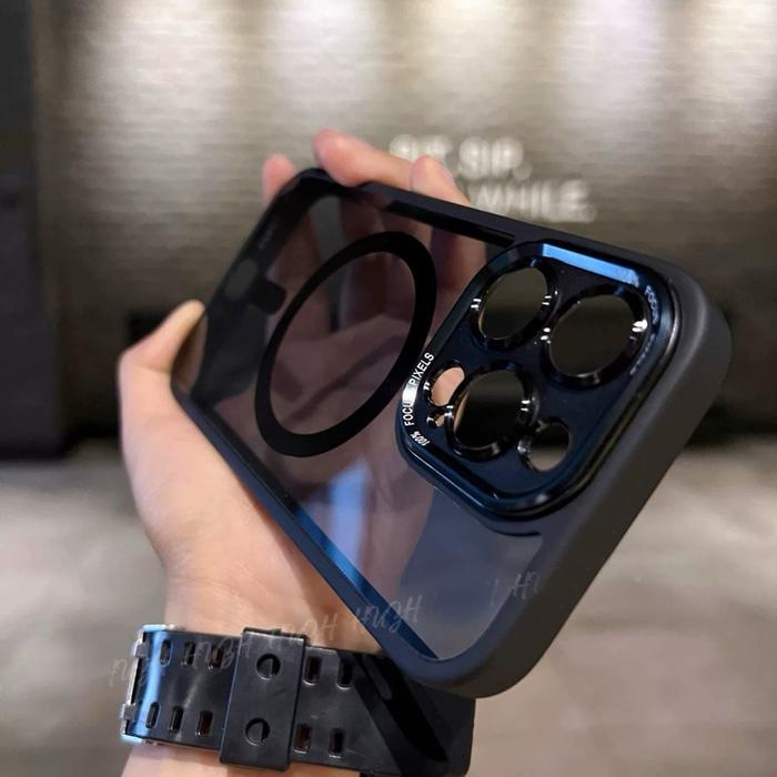 Gambar Case Tahan Guncangan Mendukung Pengisian Nirkabel Casing Keras Transparan untuk iPhone 12 13 14 15 16 Pro Max 16plus clear 15pro bening case cover 16pro desert titanium - DC - BLACK, IP 11 dari TRUST AKSESORIES HP undefined Tokopedia