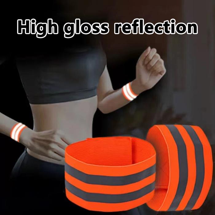Jual 2Pcs Running Reflective Arm Bands For Wrist Ankle Leg LED