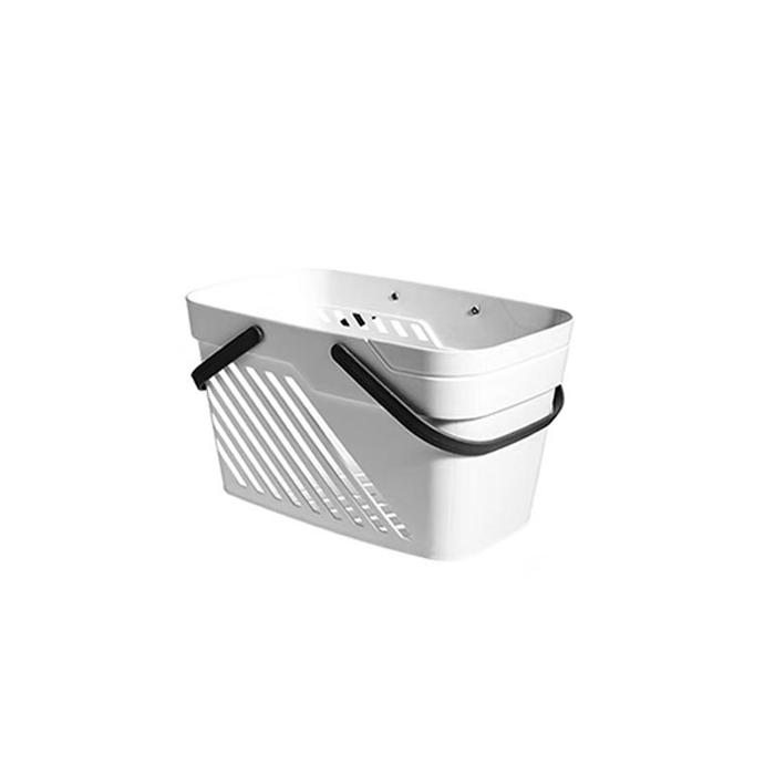 Gambar Let Me Keranjang Wadah Penyimpanan Mandi - Peralatan Mandi Tempat Sabun Storage Bath Kit Basket With Handles LM-AGB2026 Kapasitas Besar & Kokoh dari PP Polypropylene 25x14.5x16cm - Putih dari Letme Home Living undefined Tokopedia