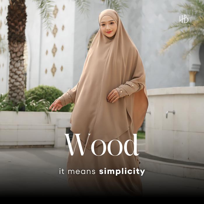 Gambar Hijaberlin - Nusaibah Dress Wood Set Khimar FK Mazen Anti UV Gamis Syar'i Premium Haji & Umroh - Wood dari Hijaberlin undefined Tokopedia