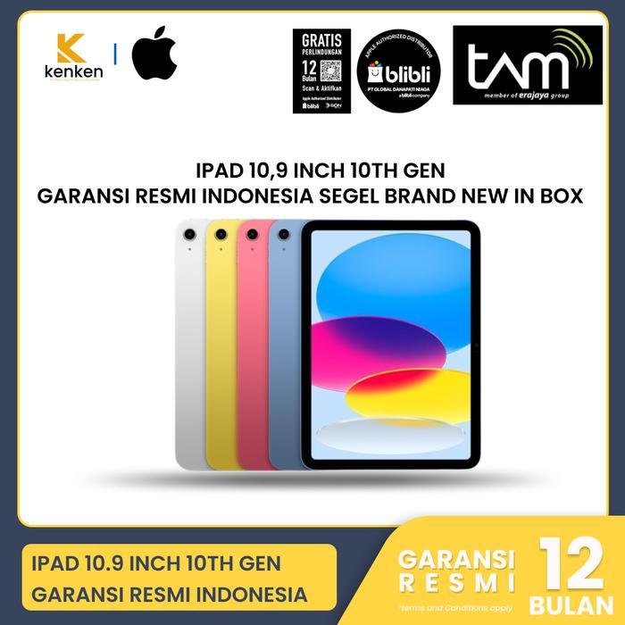Gambar Ipad 10 64Gb 256Gb 10Th Gen 10.9" Blue Yellow Silver Pink - Wifi Only & Wifi Cell Garansi Resmi Indonesia - Silver 64GB, Wifi Resmi dari MERCHKISEM undefined Tokopedia