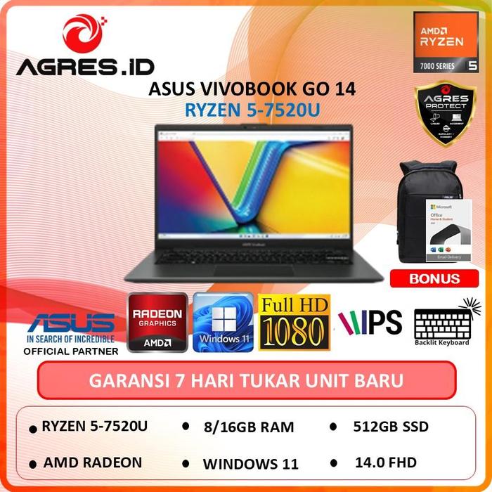 Promo ASUS VIVOBOOK GO 14 E1404FA RYZEN 7520 8/16GB 512GB W11+