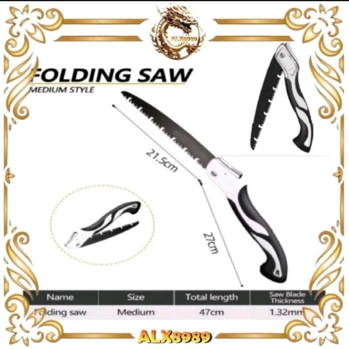 Gambar GERGAJI LIPAT PISAU LIPAT  PORTABEL FOLDING WOOD HAND SAW IMPORT ORIGINAL GERGAJI POHON GERGAJI KAYU dari ALX8989_NEW undefined Tokopedia