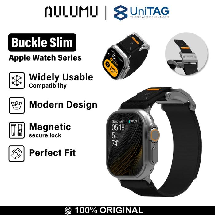 Gambar Strap for Apple Watch Ultra 2 10/9/8/SE 49/46/45/44/41/40mm Aulumu Magnetic Buckle Slim Band Flexible - Silver, 49/46/45/44mm dari Aulumu Indonesia undefined Tokopedia
