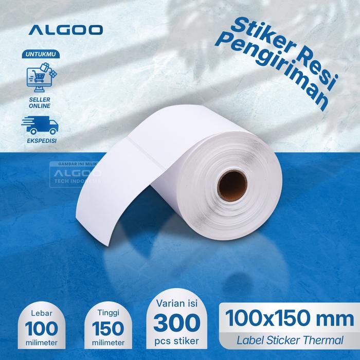 Gambar ALGOO Stiker Label Thermal Barcode 100x150 mm Resi Online Shop - 300 dari Algoo Tech Indonesia undefined 4 Tokopedia