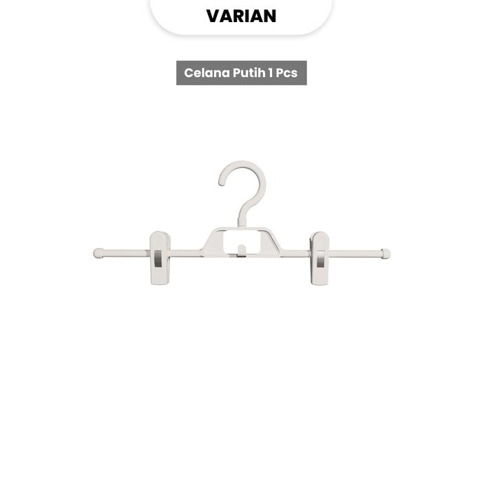Gambar Pandaoma Hanger Celana Plastik Premium Gantungan Baju Jepit dan Hanger Jepit - CELANA PUTIH 1 PCS dari Pandaoma Shop undefined Tokopedia