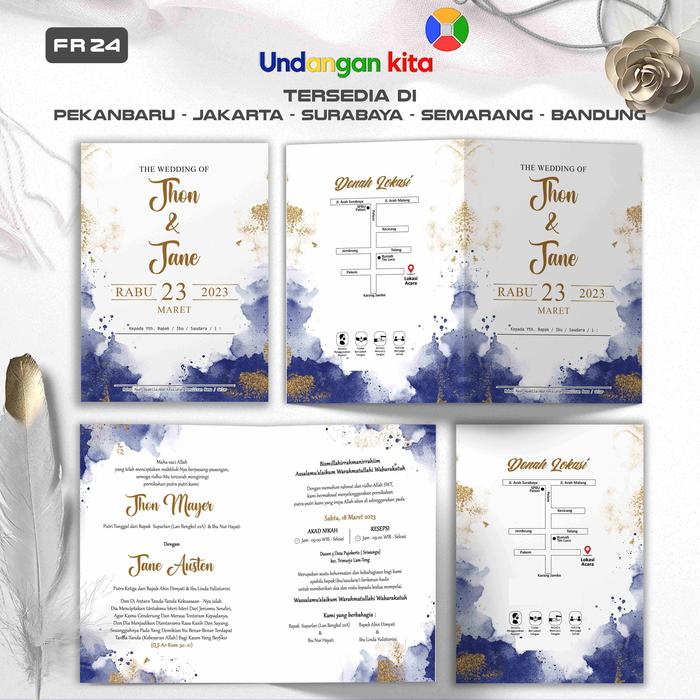 Gambar (100Pcs) Undangan Pernikahan Jasmine - FR 24 dari Undangan Kita undefined Tokopedia