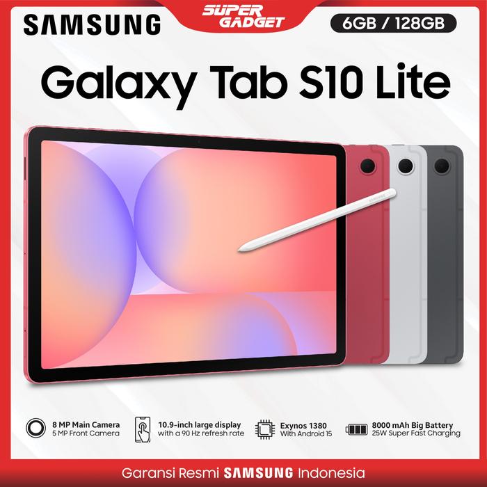 Gambar Samsung Galaxy Tab S10 Lite Wifi 5G 6/128 GB 6GB 128GB Tablet 11 Inch - Tablet Only, S10 Lite Wifi | Red dari SUPERGADGET undefined Tokopedia