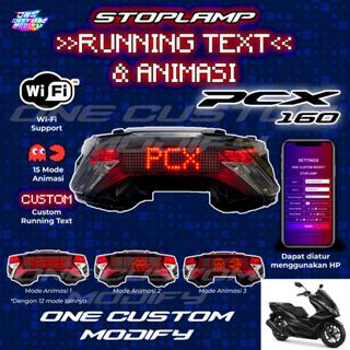 Gambar Stoplamp Running Text Animasi PCX 160 Lampu LED Rem Belakang Modifikasi Variasi Motor One Custom dari One custom modify undefined Tokopedia