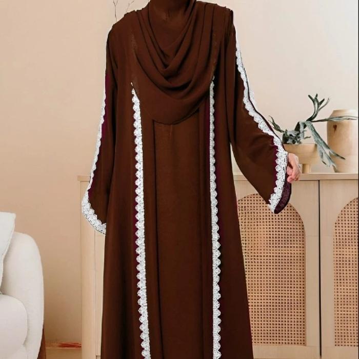 Gambar Aluna Abaya Terbaru Lebaran 2025 Abaya Turki Abaya Remaja Aesthetic Gamis Dewasa Dress Jumbo Korean Style - Mahogany, S ( LD 95cm ) dari M.AZZAM ALFAQIH undefined Tokopedia