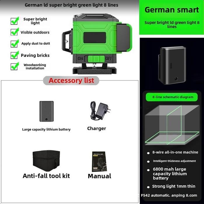 Gambar Laser Level Bangunan Waterpass Laser Multifungsi Meteran Laser Level Hilda 4D 8Line/12Line/16Line Tingkat Bosch Waterpass Laser Pasang Keramik Laser Leveling Tu Physical Measuring Instruments - 8Line dari JepitTech undefined Tokopedia