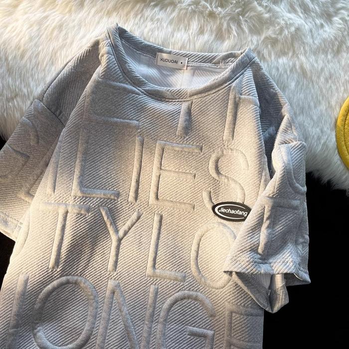 Gambar baju 1 set pria keren setelan outfit pria baju lengkap 1 set pria kaos oversize pria celana pendek baju laki laki dewasa kaos distro cowok Katun Polos - kaos abu-abu, 2XL [70-80kg] dari pria menawan undefined Tokopedia