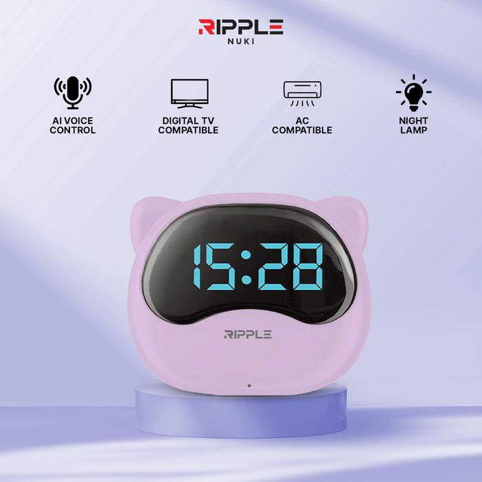 Gambar Smart AI Remote AC/TV Ripple NUKI voice command Alarm Night Lamp Remote pintar Usb - ungu dari PalemLestari undefined Tokopedia