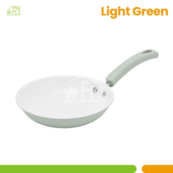 Gambar WHI X INEM JOGJA - Lumiere Frypan 20cm Dengan Ceramic Coating Anti Lengket Mudah Dibersihkan Cocok Untuk Semua Jenis Kompor ( Satuan ) - LIGHT GREEN, FRYPAN 20CM dari Worldhome Indonesia_NEW undefined Tokopedia